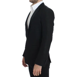 Black wool MARTINI slim blazer