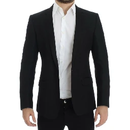 Black wool MARTINI slim blazer