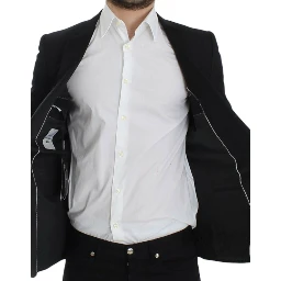 Black wool MARTINI slim blazer