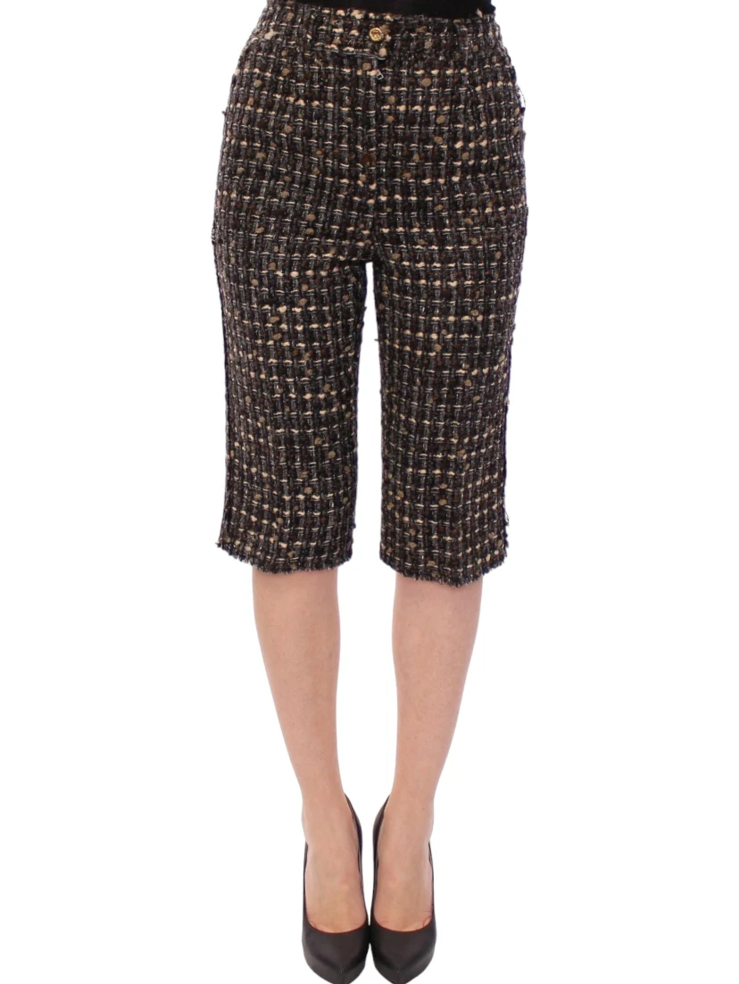 Multicolor Wool Shorts Pants
