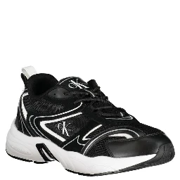 Black Polyester Sneaker