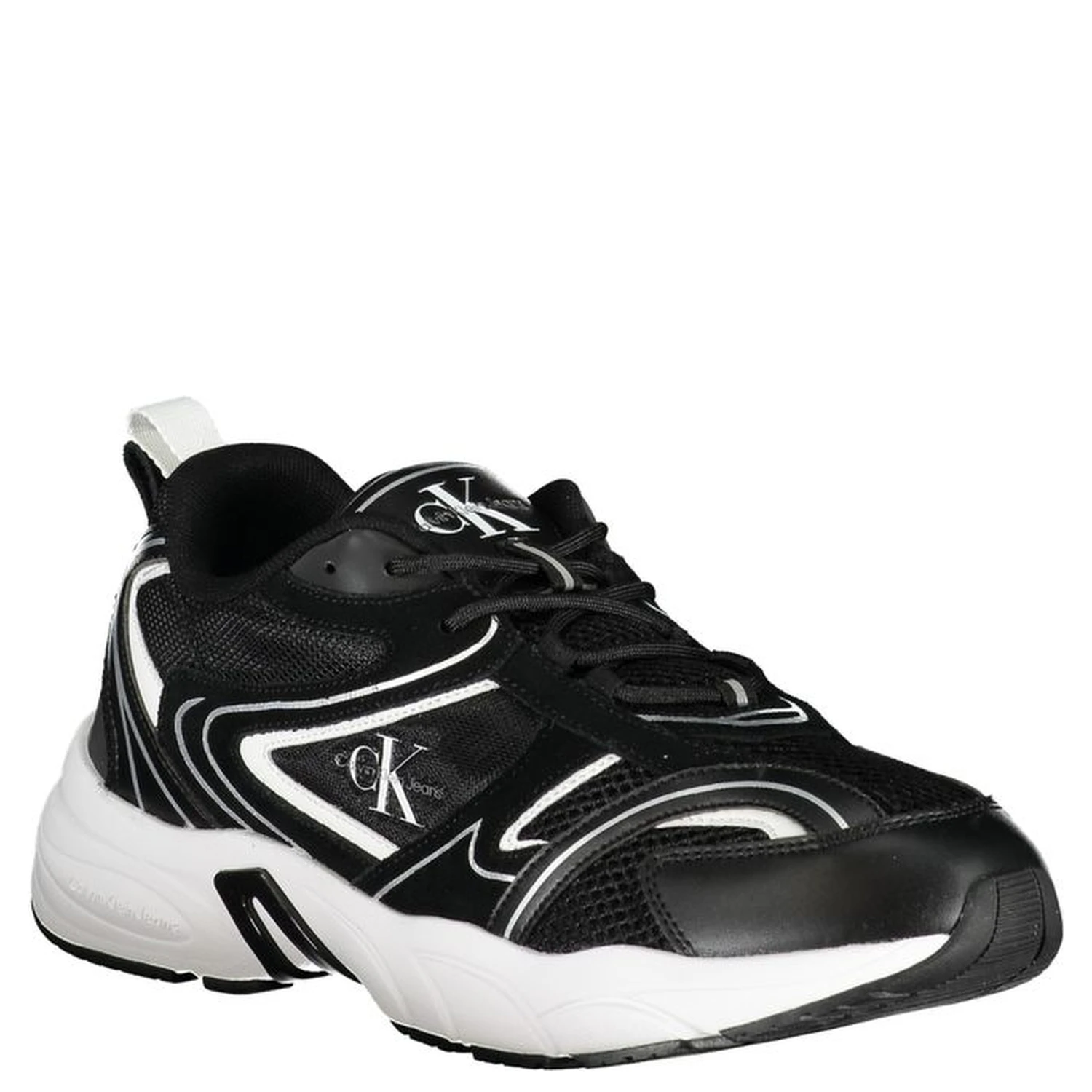 Black Polyester Sneaker