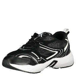 Black Polyester Sneaker