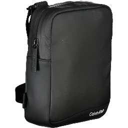 Black Polyester Shoulder Bag