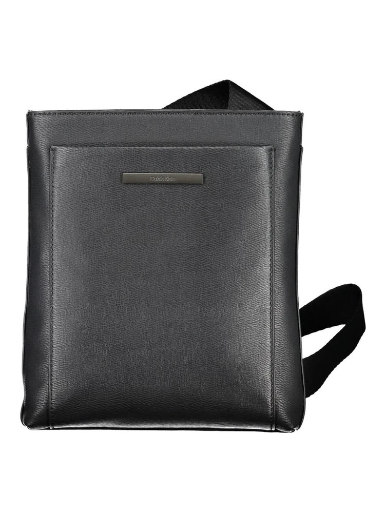 Black Polyester Shoulder Bag