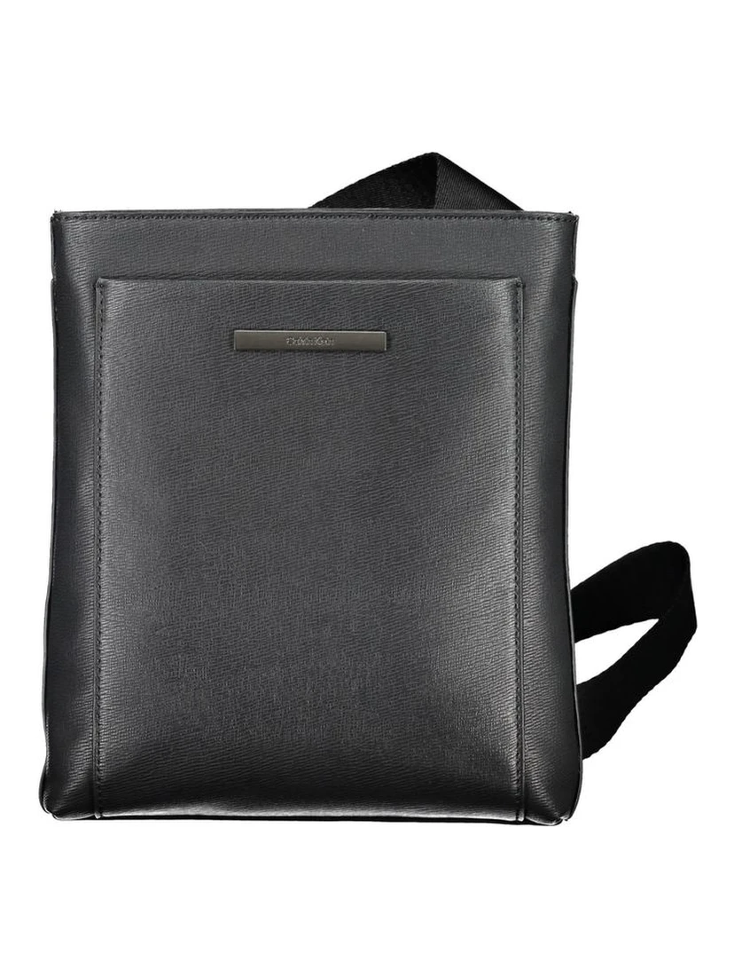 Black Polyester Shoulder Bag