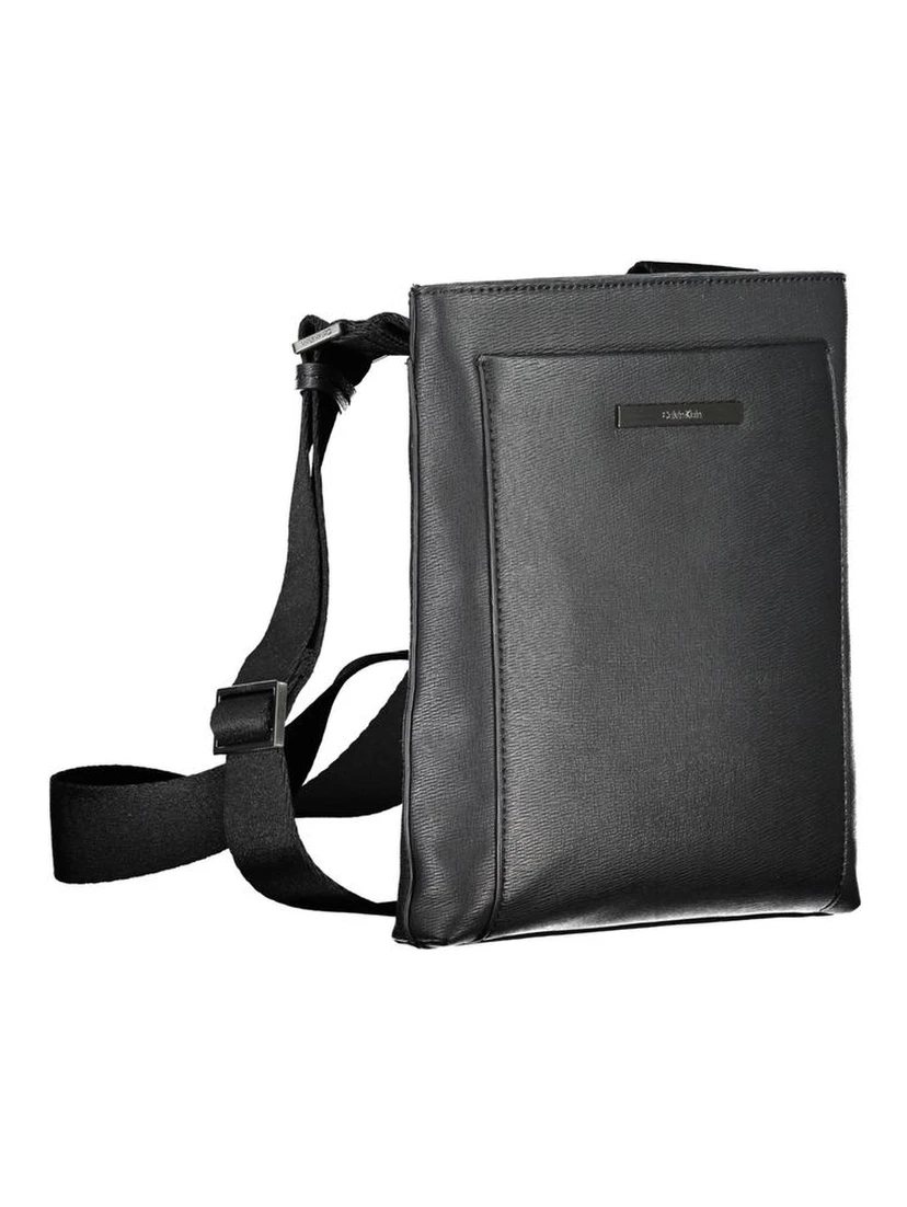 Black Polyester Shoulder Bag