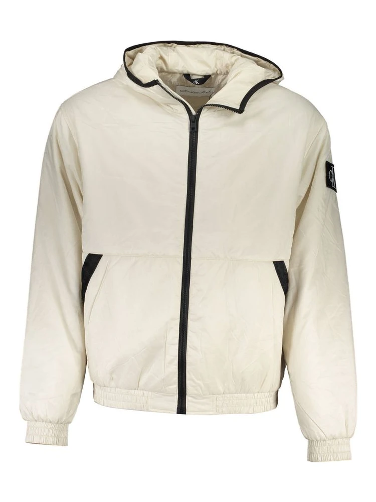Beige Polyester Jackets & Coat