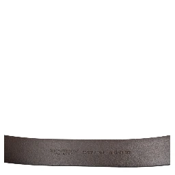 Brown Calf Leather Gold Metal Buckle Belt