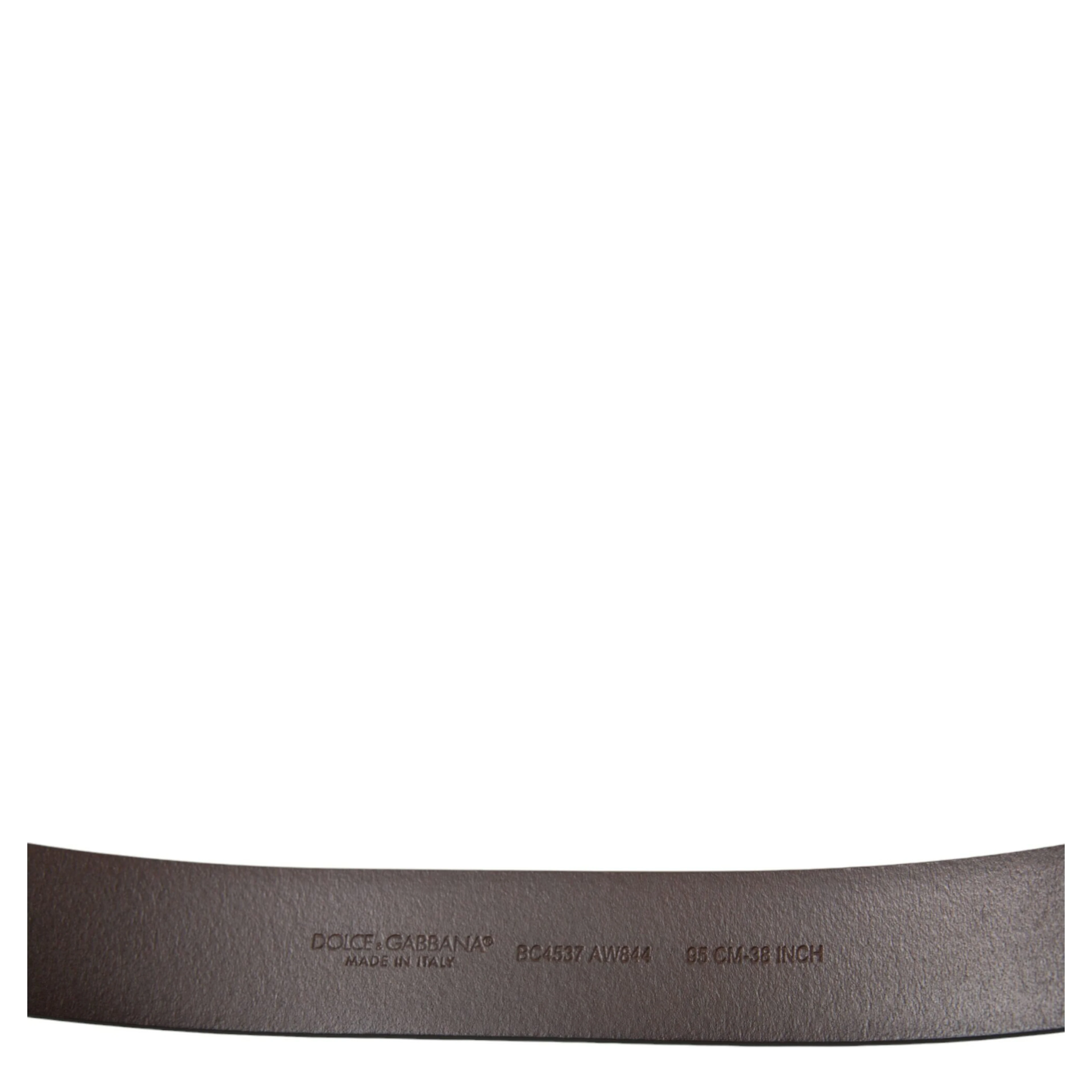 Brown Calf Leather Gold Metal Buckle Belt