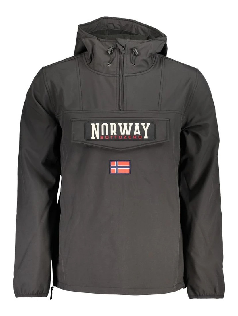 Black Polyester Jackets & Coat