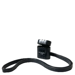 Black Crocodile Leather Silver Metal Logo Airpods Case