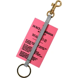 Pink Silicone DG Logo Gold Brass Keychain
