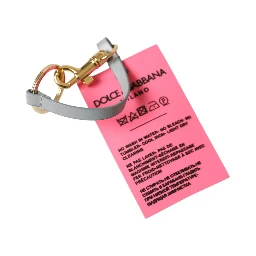 Pink Silicone DG Logo Gold Brass Keychain
