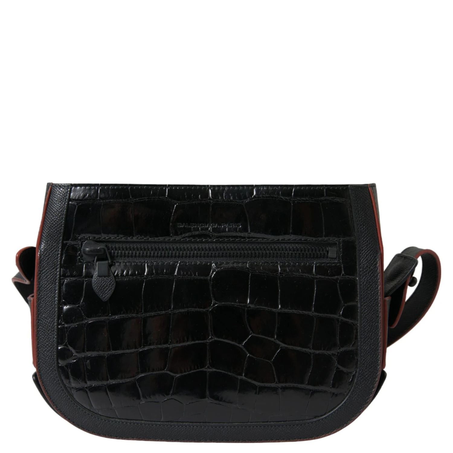 Black Exotic Leather Shoulder Crossbody Camera Bag