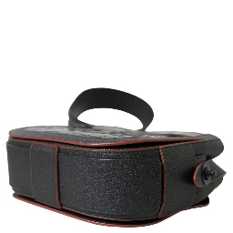 Black Exotic Leather Shoulder Crossbody Camera Bag