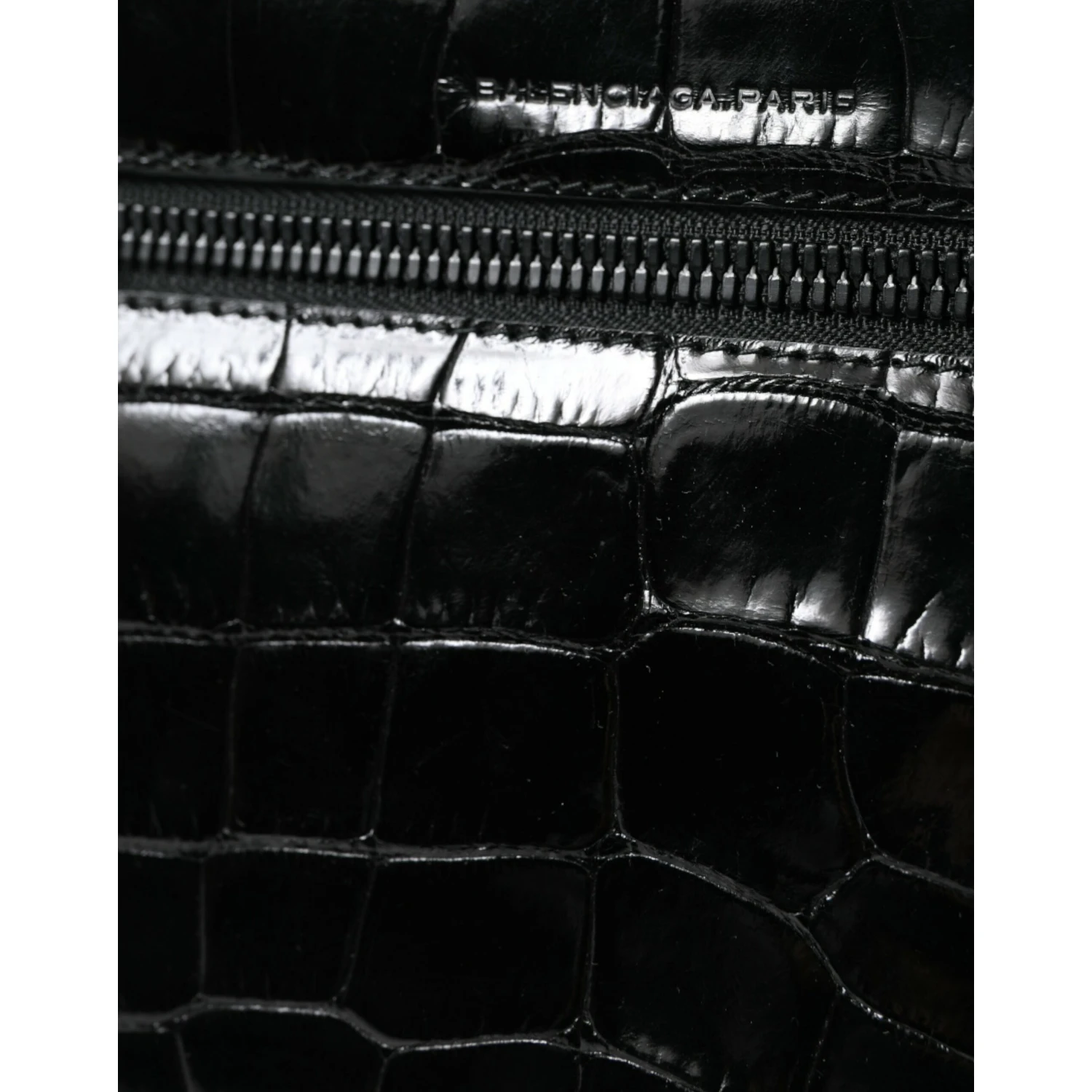 Black Exotic Leather Shoulder Crossbody Camera Bag