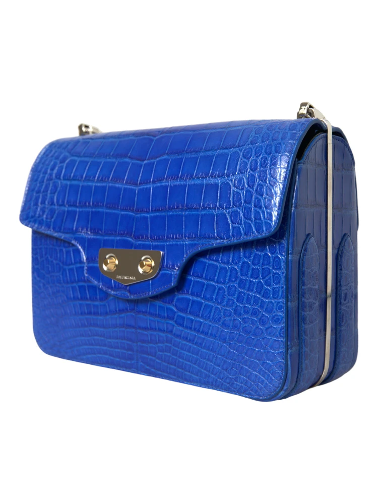 Blue Exotic Leather Neo Classic Small Shoulder Bag alternative