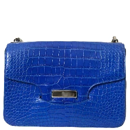 Blue Exotic Leather Neo Classic Small Shoulder Bag