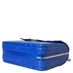 Blue Exotic Leather Neo Classic Small Shoulder Bag