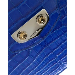 Blue Exotic Leather Neo Classic Small Shoulder Bag
