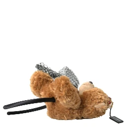 Brown Teddy Bear Gold Crystal Crown Hair Band Diadem