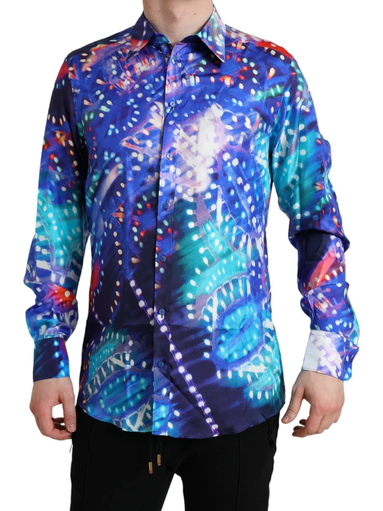 Purple Luminarie Silk Slim MARTINI Shirt