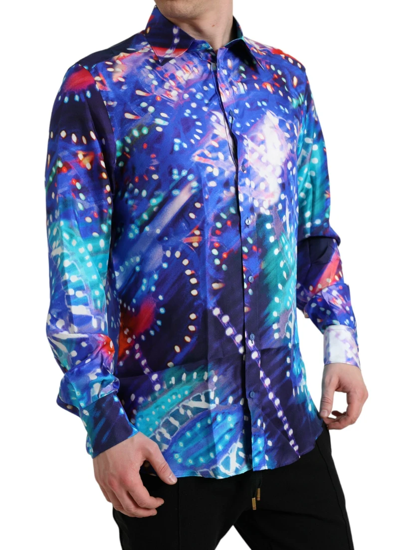 Purple Luminarie Silk Slim MARTINI Shirt