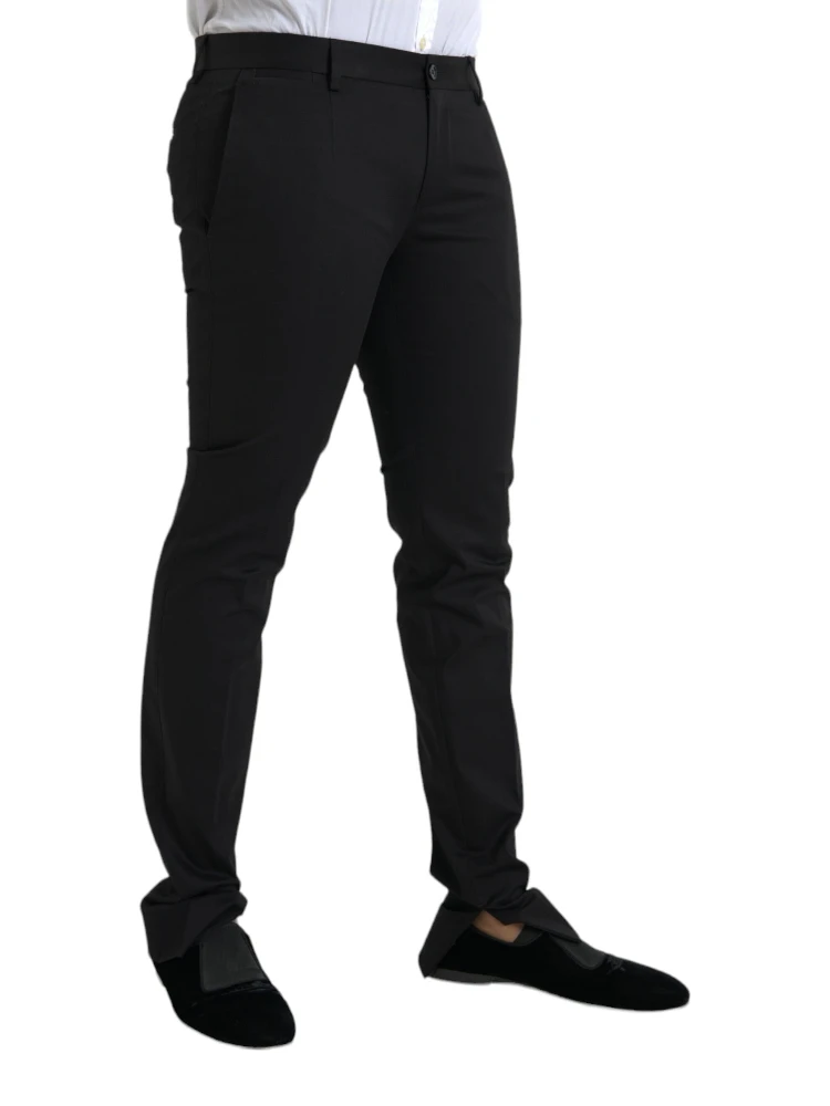 Black Cotton Stretch Skinny Dress Pants alternative