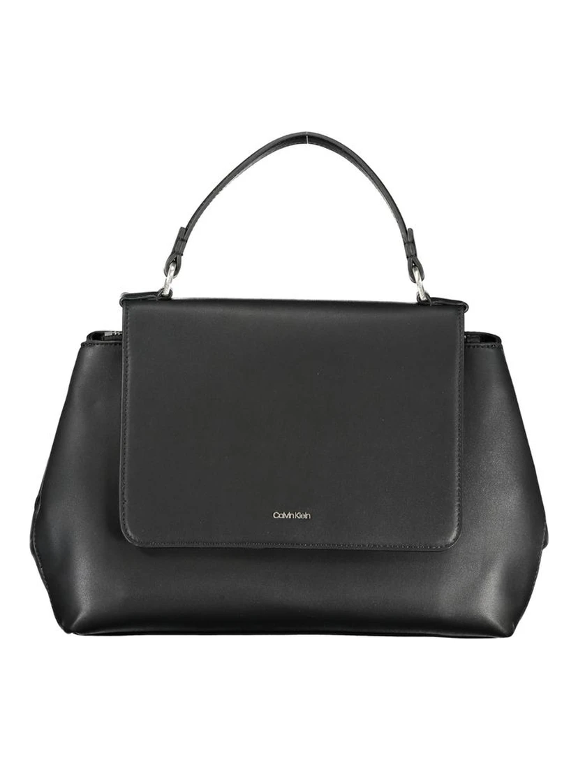 Black Polyester Women's Handbag