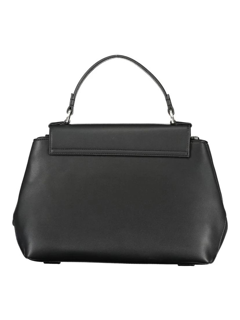Black Polyester Women's Handbag