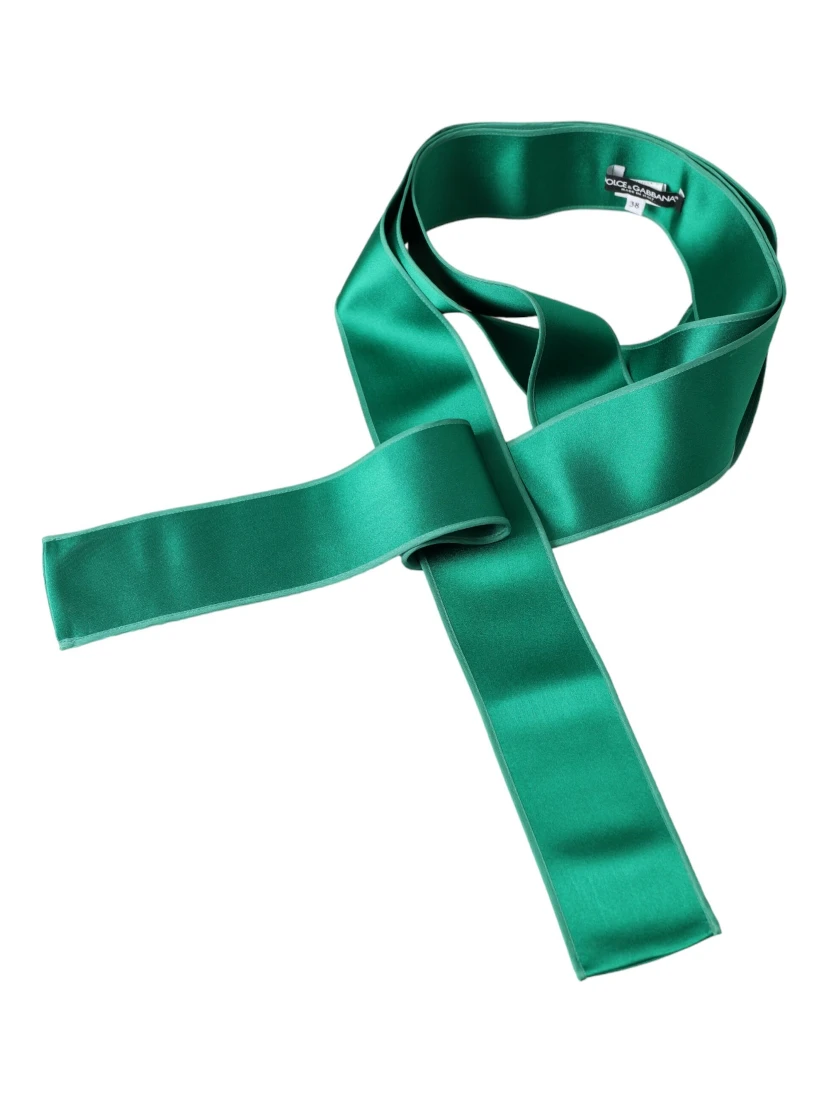 Green Silk Satin Waist Women Belt