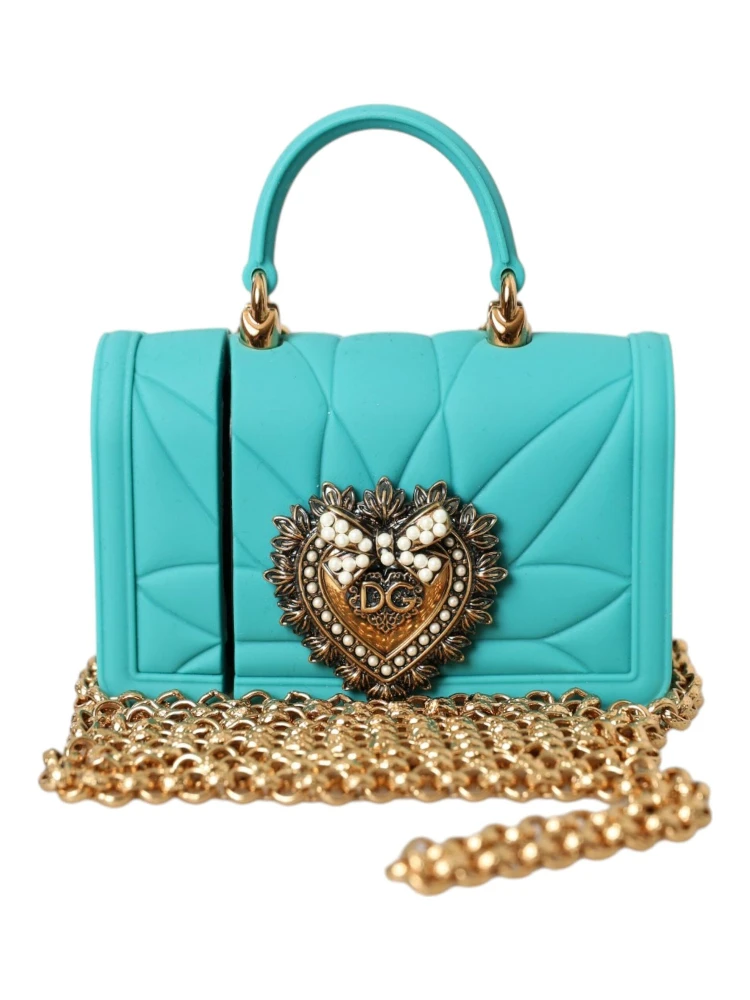 Turquoise Silicone Devotion Heart Cover Bag Airpods Case