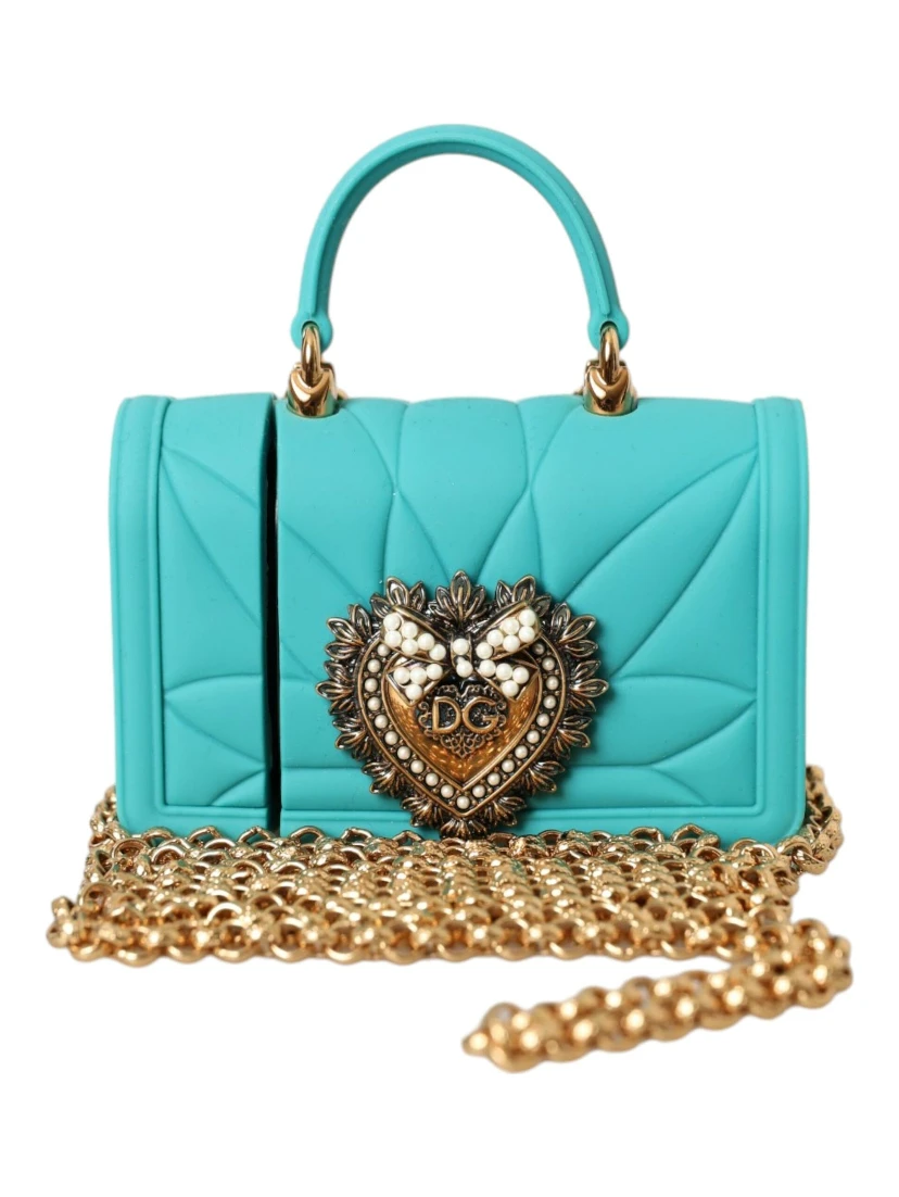 Turquoise Silicone Devotion Heart Cover Bag Airpods Case