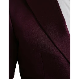 Maroon Silk Single Breasted Coat Blazer