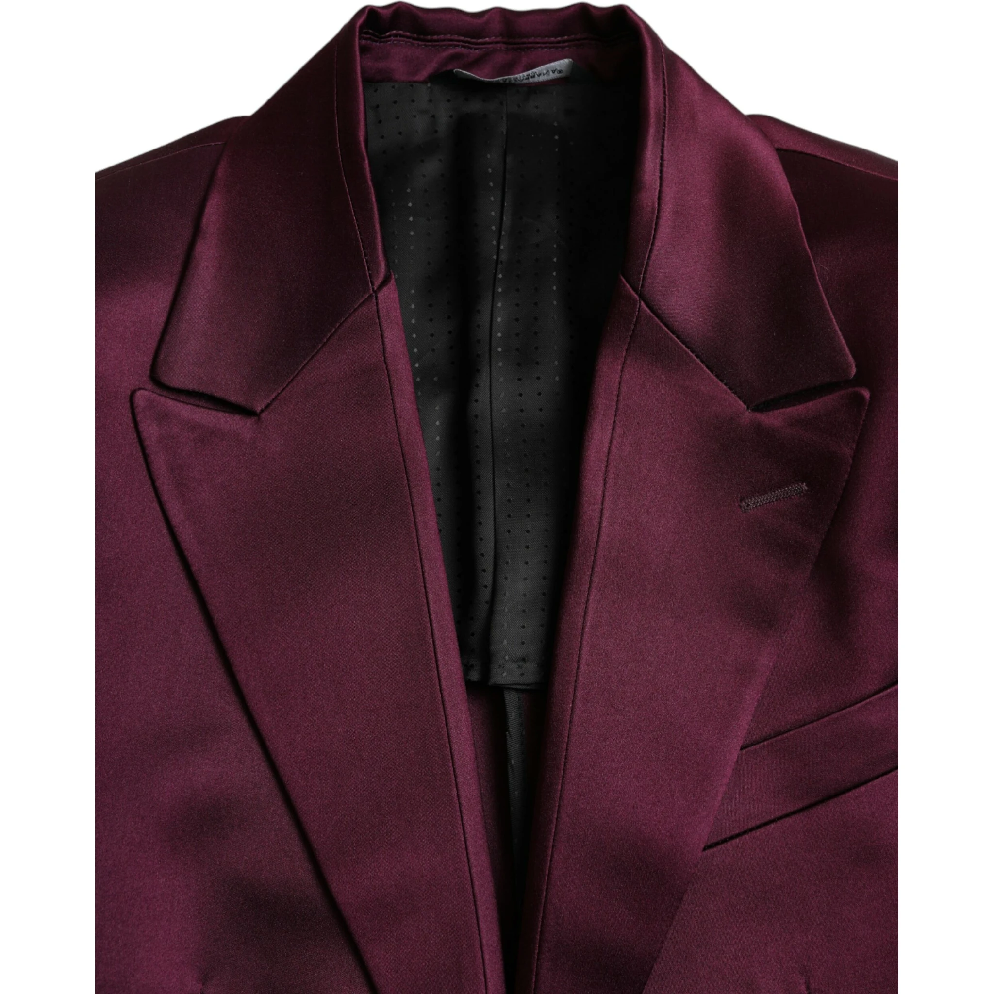 Maroon Silk Single Breasted Coat Blazer