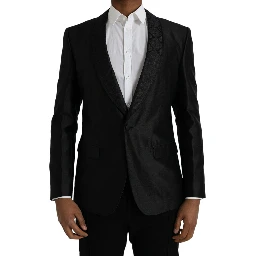 Black MARTINI Single Breasted Coat Blazer