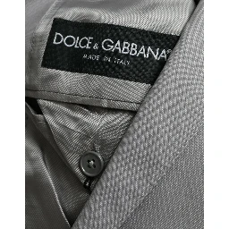 Gray Wool Peak Single Breasted Coat Blazer