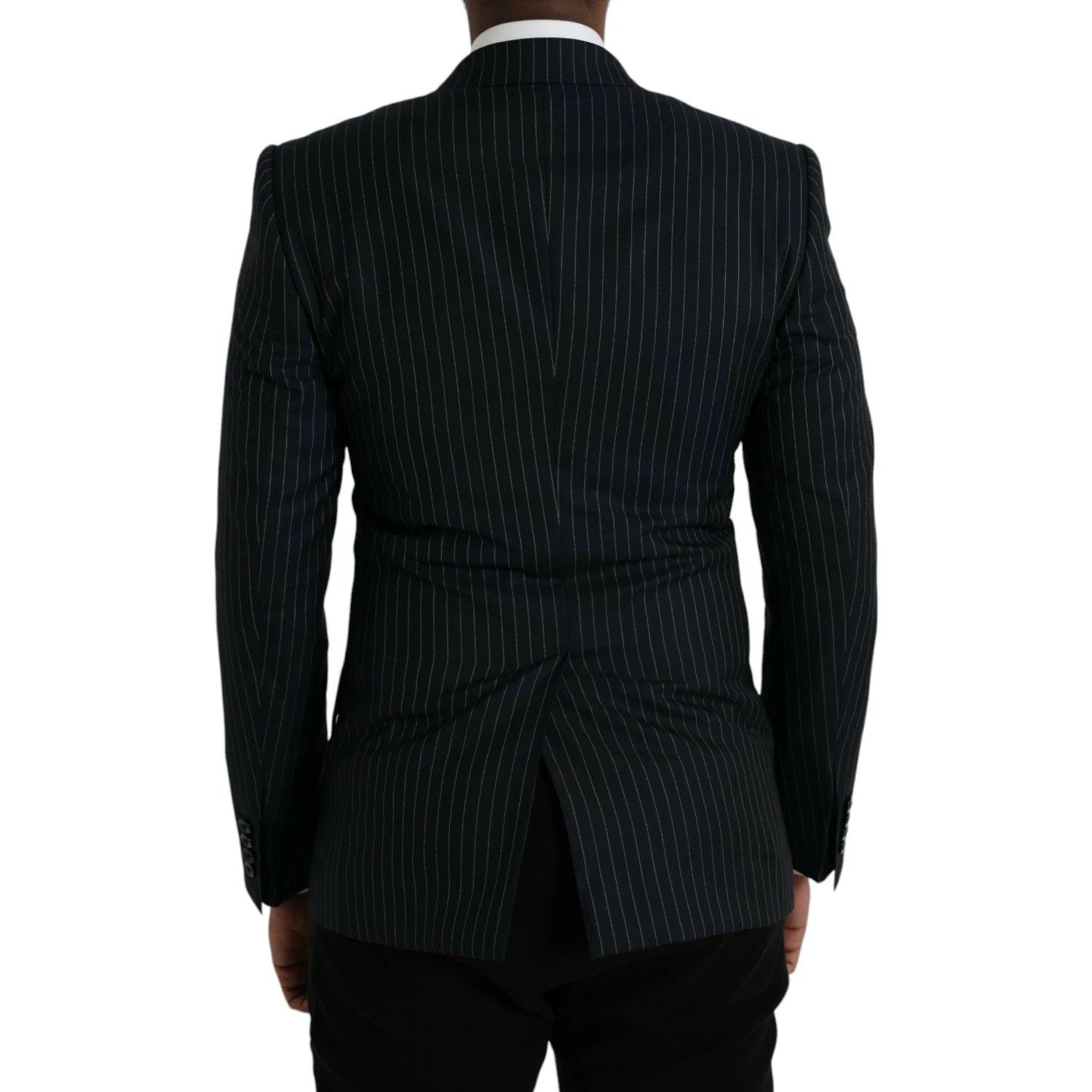 Black Stripe SICILIA Double Breasted Coat Blazer