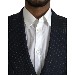 Black Stripe SICILIA Double Breasted Coat Blazer