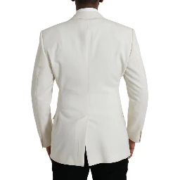 White Wool MARTINI Double Breasted Blazer