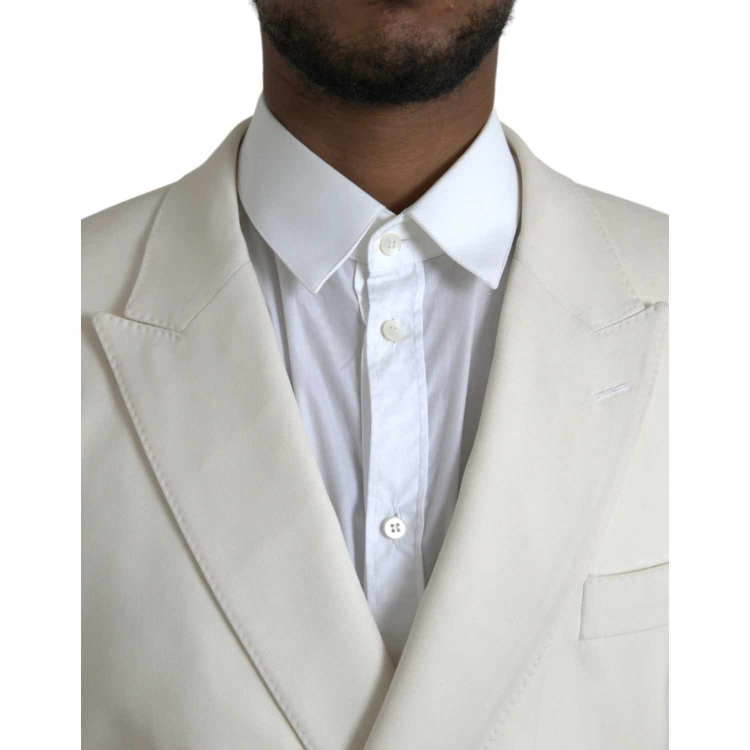 White Wool MARTINI Double Breasted Blazer