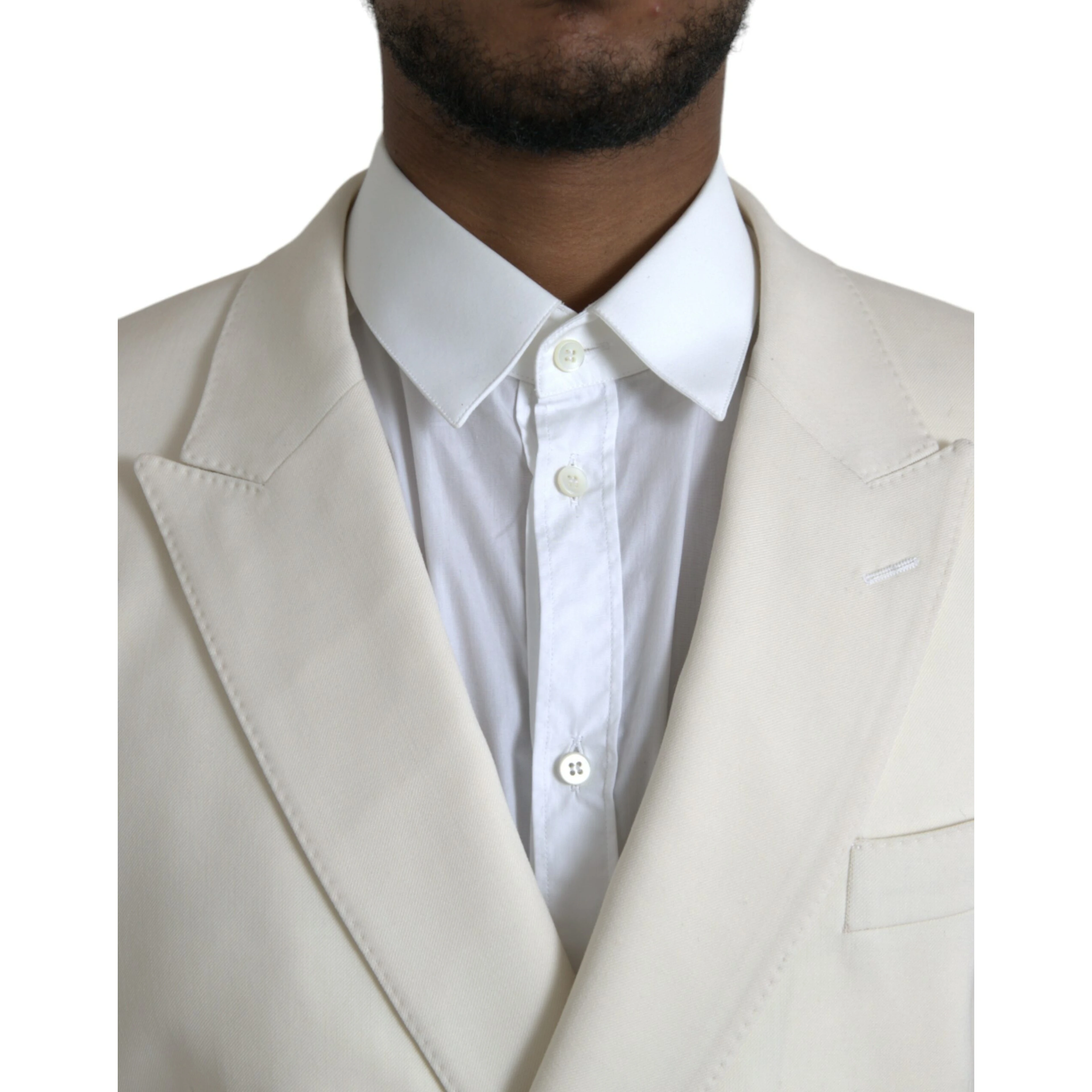 White Wool MARTINI Double Breasted Blazer