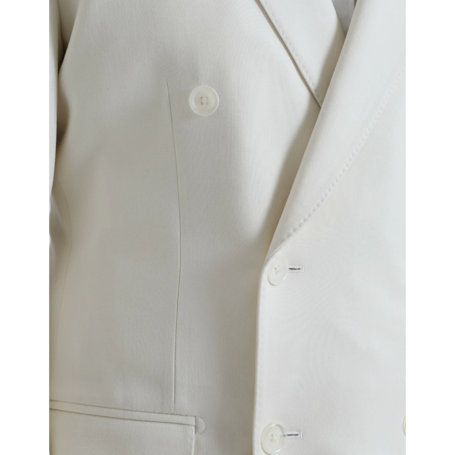White Wool MARTINI Double Breasted Blazer