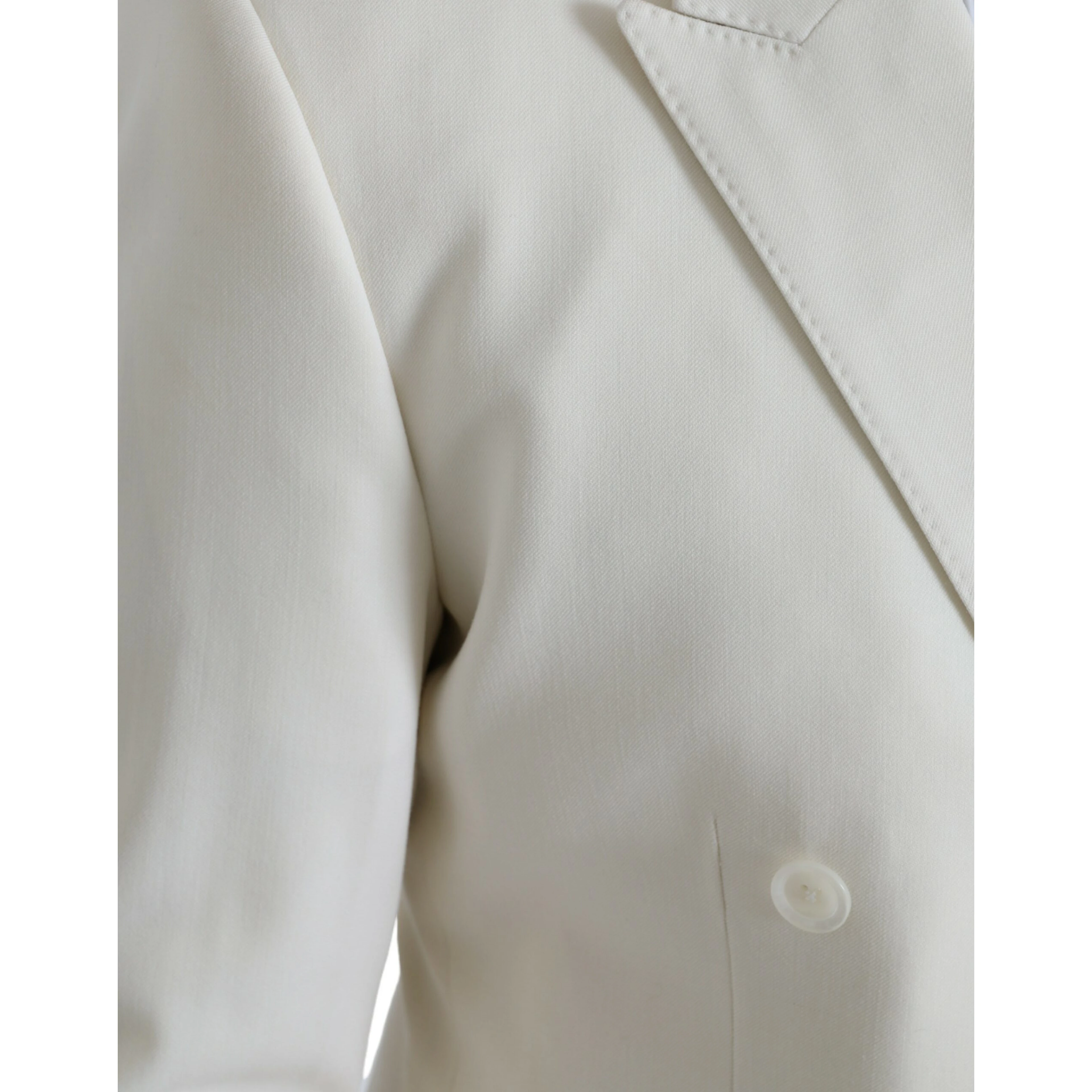 White Wool MARTINI Double Breasted Blazer