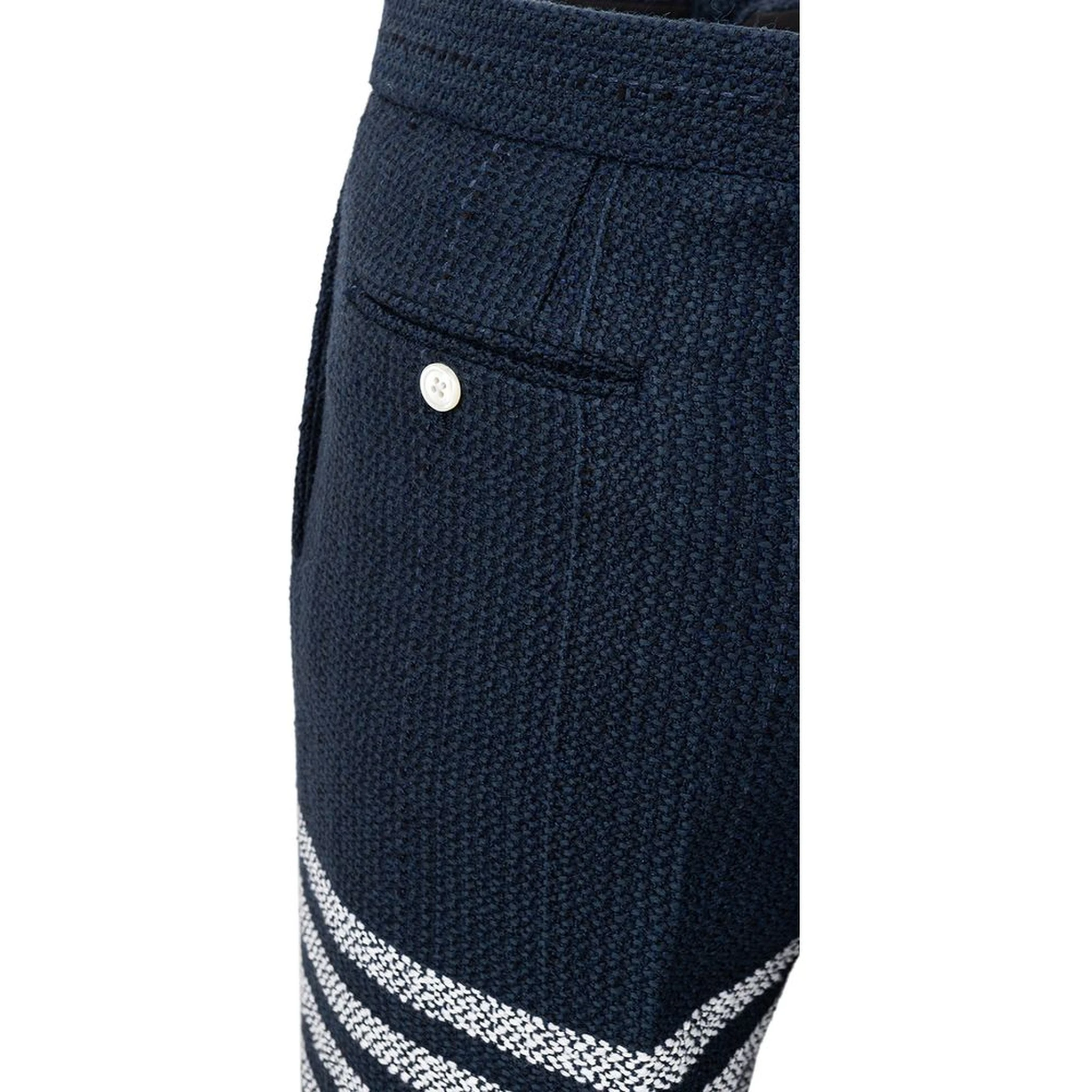 Blue Marabou Casual Pants
