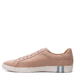 Pink Leather Athletic Sneakers
