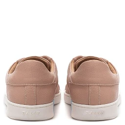 Pink Leather Athletic Sneakers