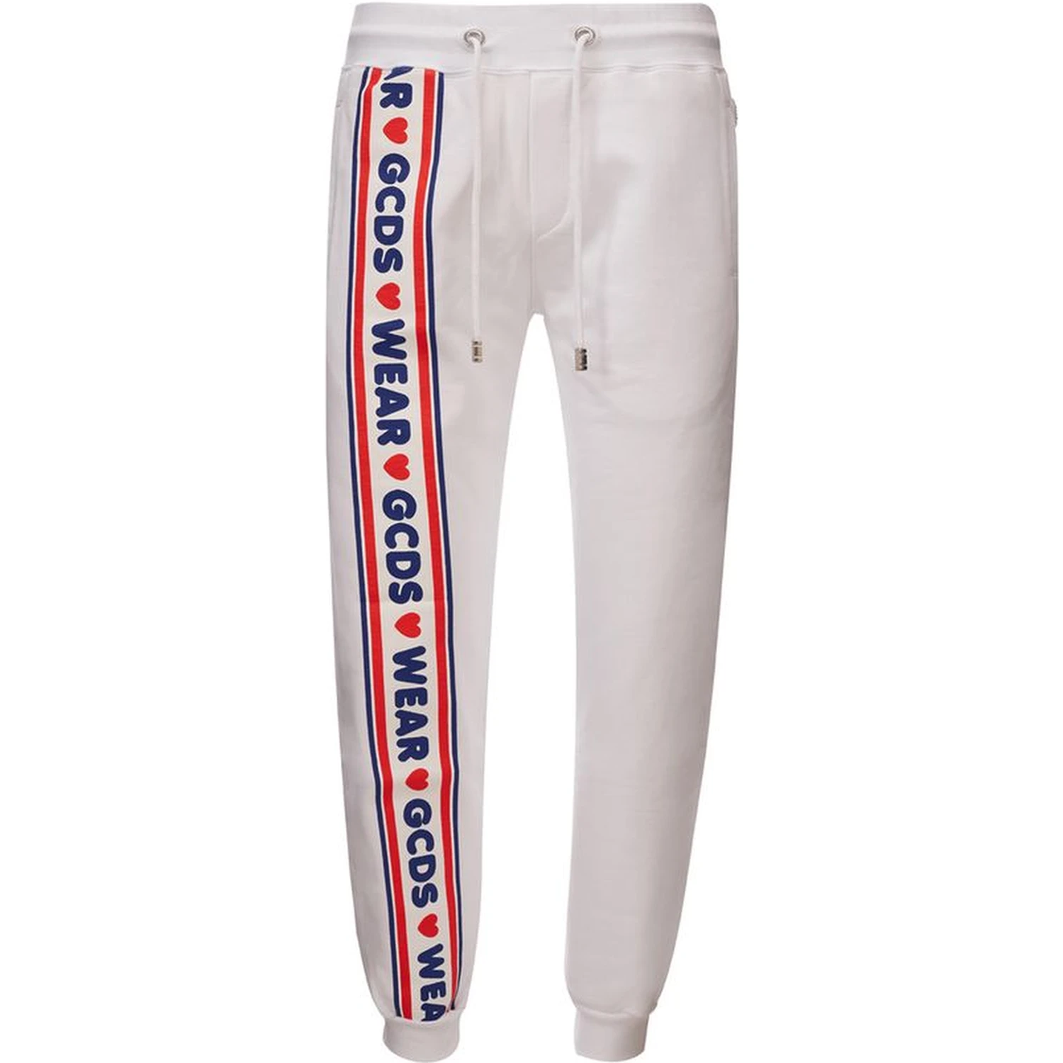 White Cotton Athletic Pants