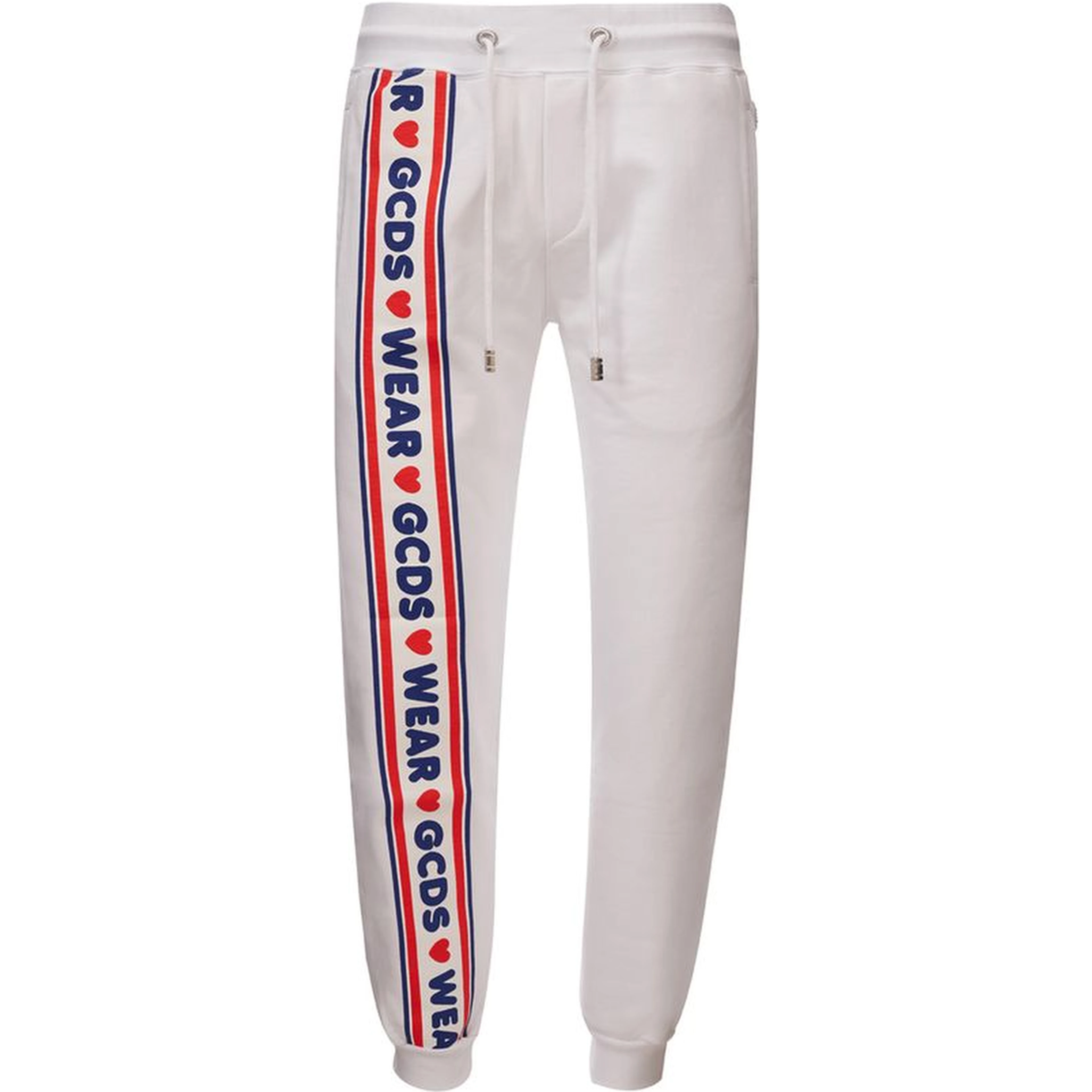 White Cotton Athletic Pants